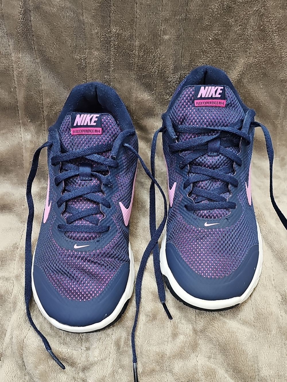Nike Women’s Navy and Pink Flex Experience RN 4 Running Shoe